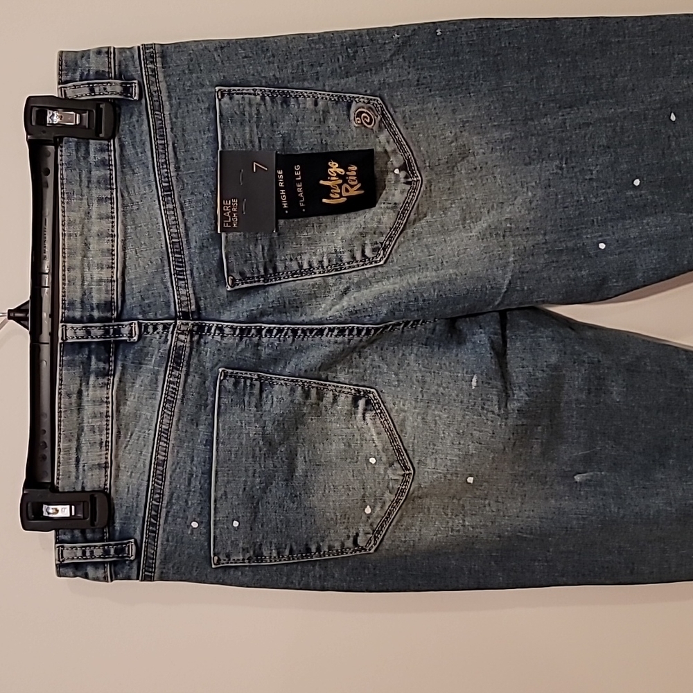 Indigo Rein High Rise Flare Jeans sz 7, NWT - Picture 5 of 7